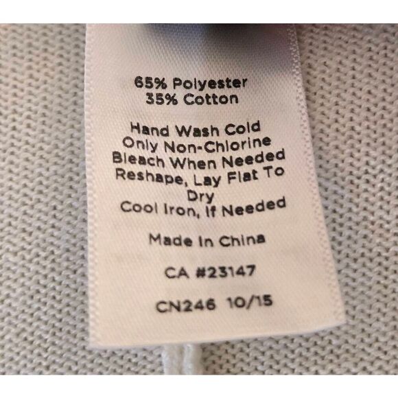 Talbots Womens Striped Open Front Ruana Wrap Poncho Cardigan Black & White OS - Picture 7 of 9